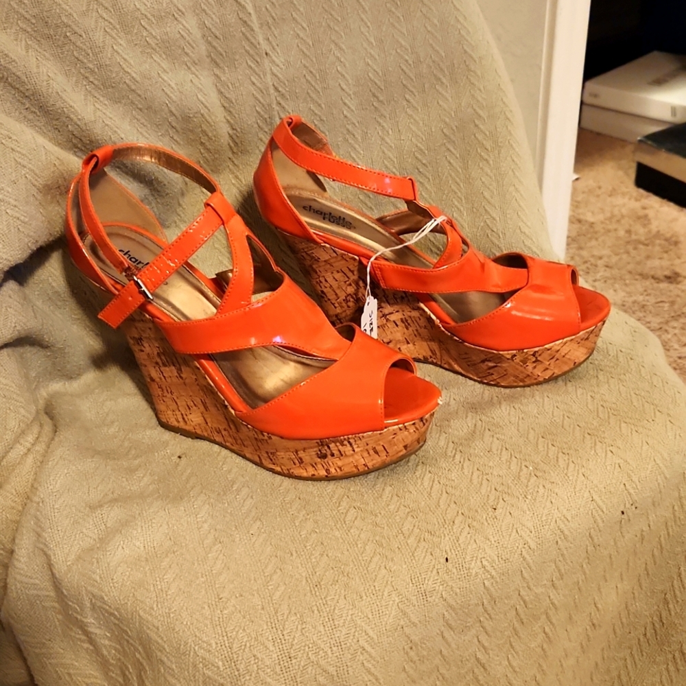 Cute and Sexy Orange Platform Wedges